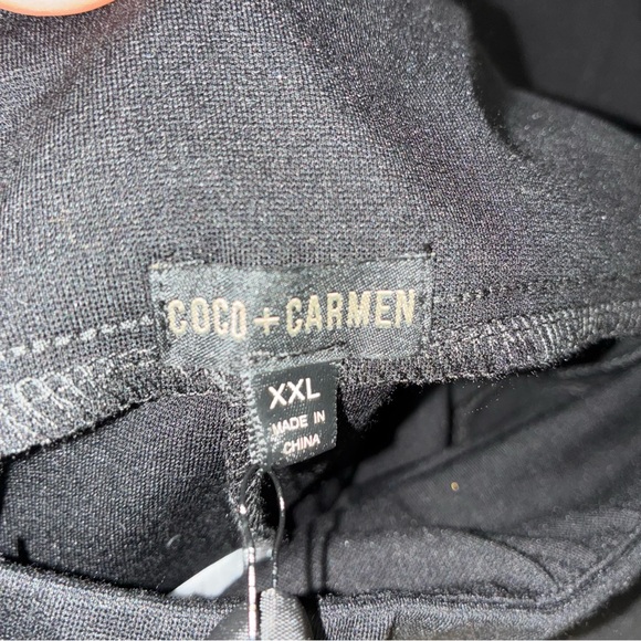 Coco + Carmen Weekend Leggings Brushed Black Plus Size 2X Minimalist Athleisure - Picture 3 of 7